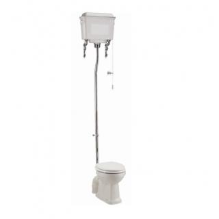 High-level Pan With High-Level White Aluminium Cistern & High-Level Flush Pipe Kit